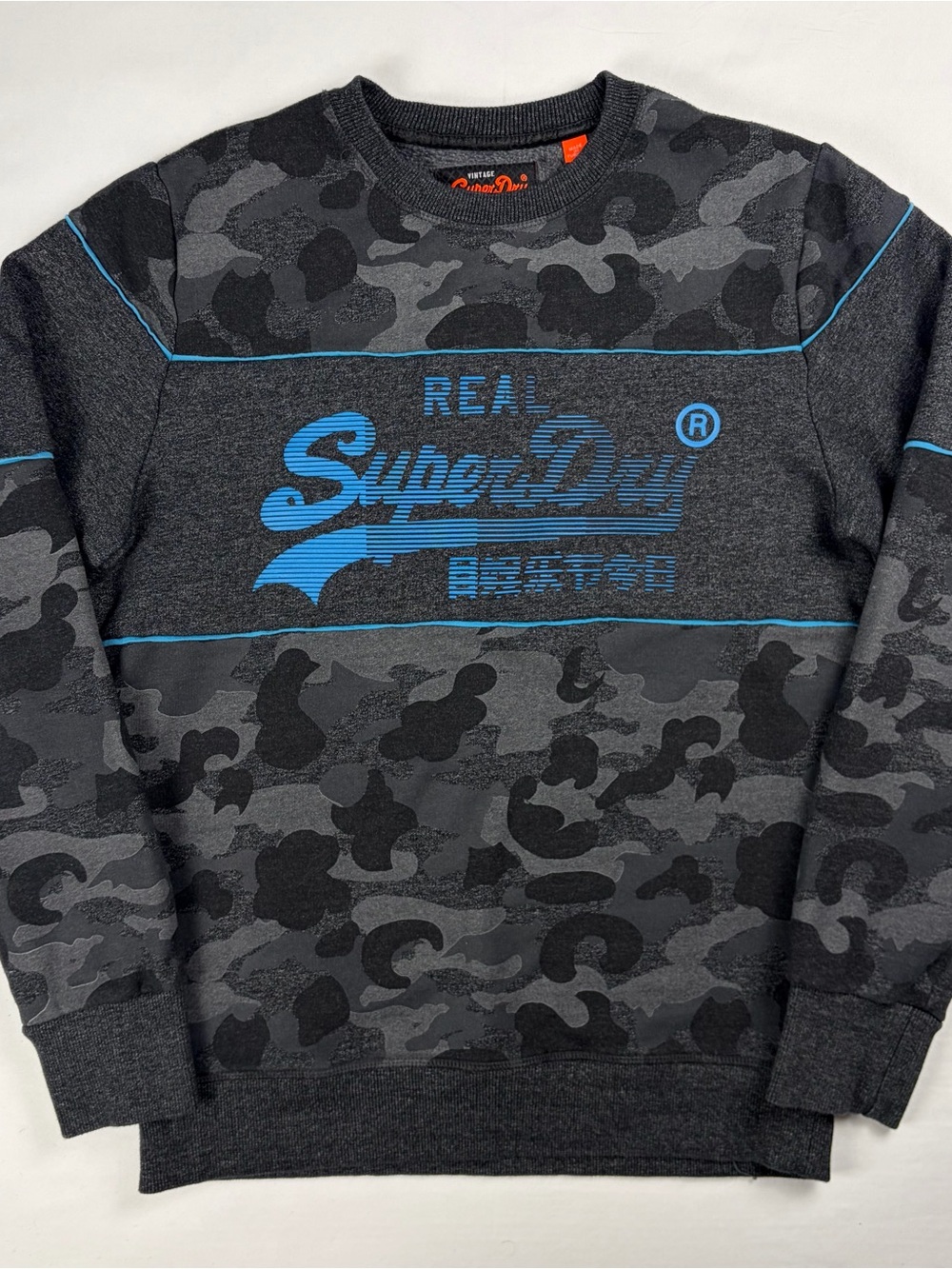 Superdry Vintage Camo Panel Logo Sweatshirt Men’s L